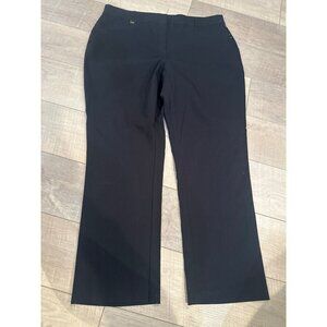 JM Collection Woman Black Dress Pants Size 18WP Mid-Rise Flat Front NEW